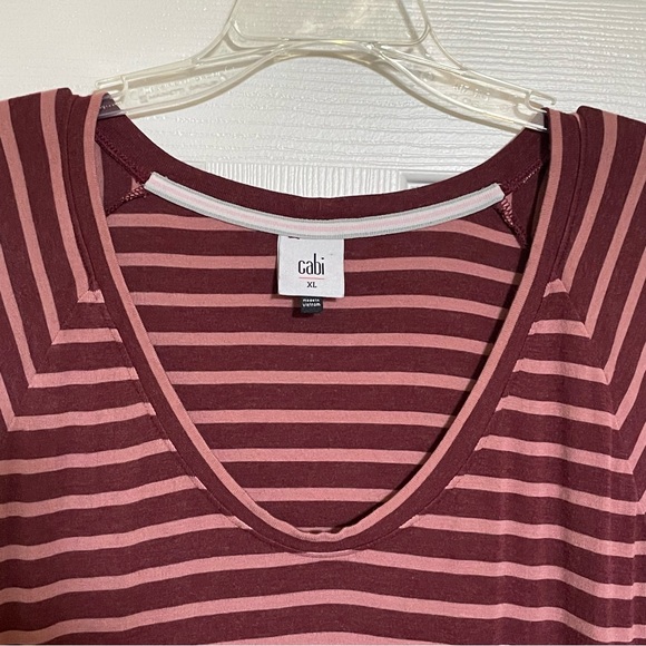 CAbi 4198 Scoop Tee Top Red Pink XL - Picture 7 of 9